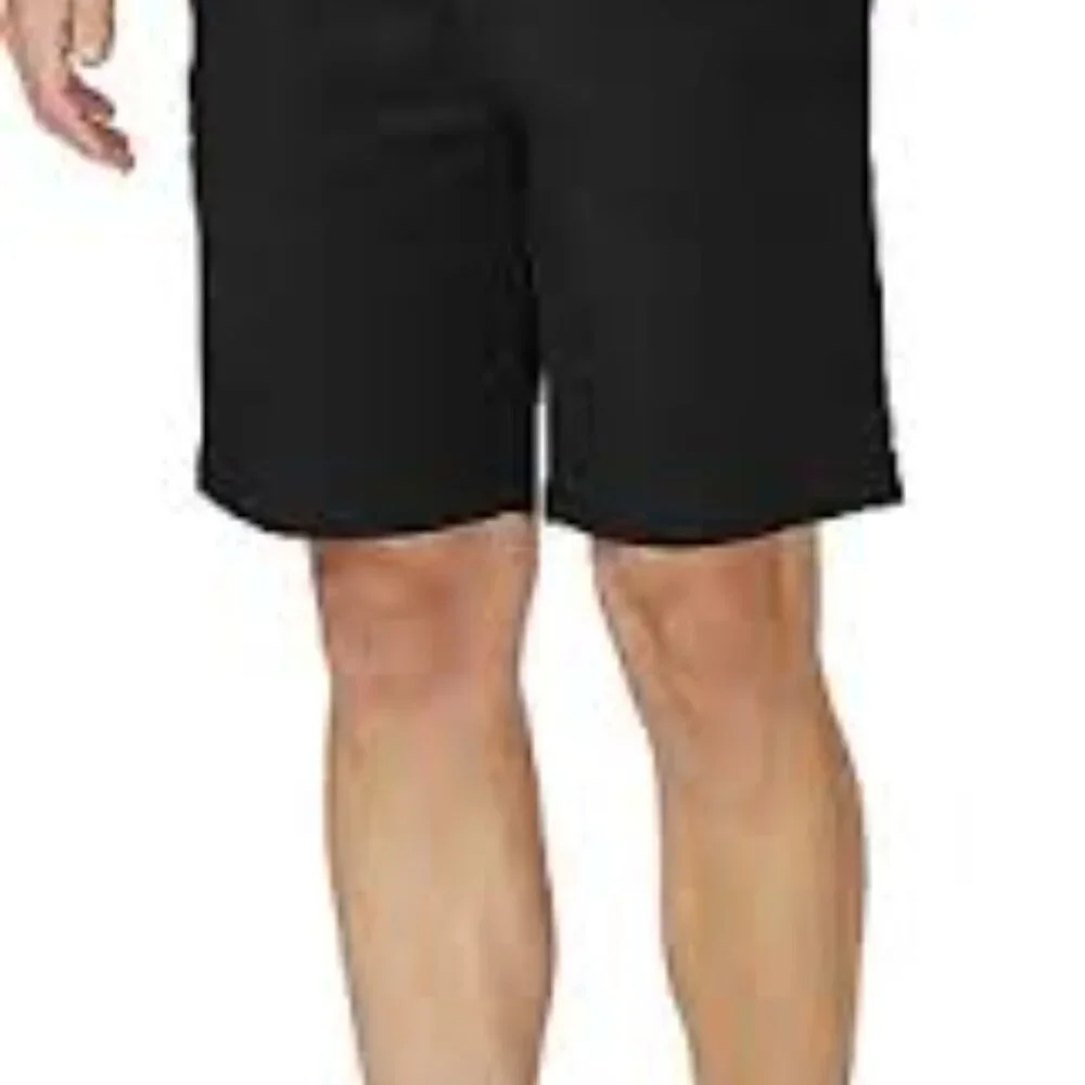 Haggar Black Shorts NWT Men's Size 38W Comfort Waistband‎ Pleated Front Q…